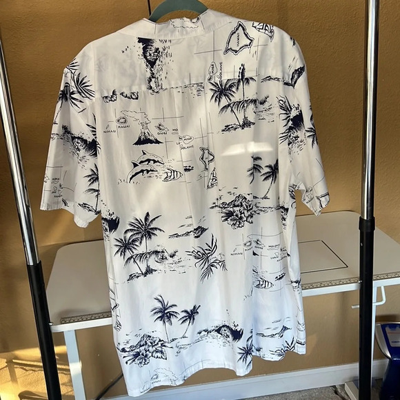 Palmwave Men's 2XL . Button Up 100% Cotton Hawaiian Tropical Aloha Shirt - Picture 4 of 4